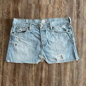 Levi’s Distressed Light Denim Skirt